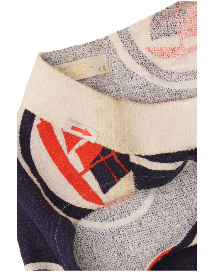 Abito a trapezio senza maniche da donna Luna IT 44 Blu navy medio geometrico