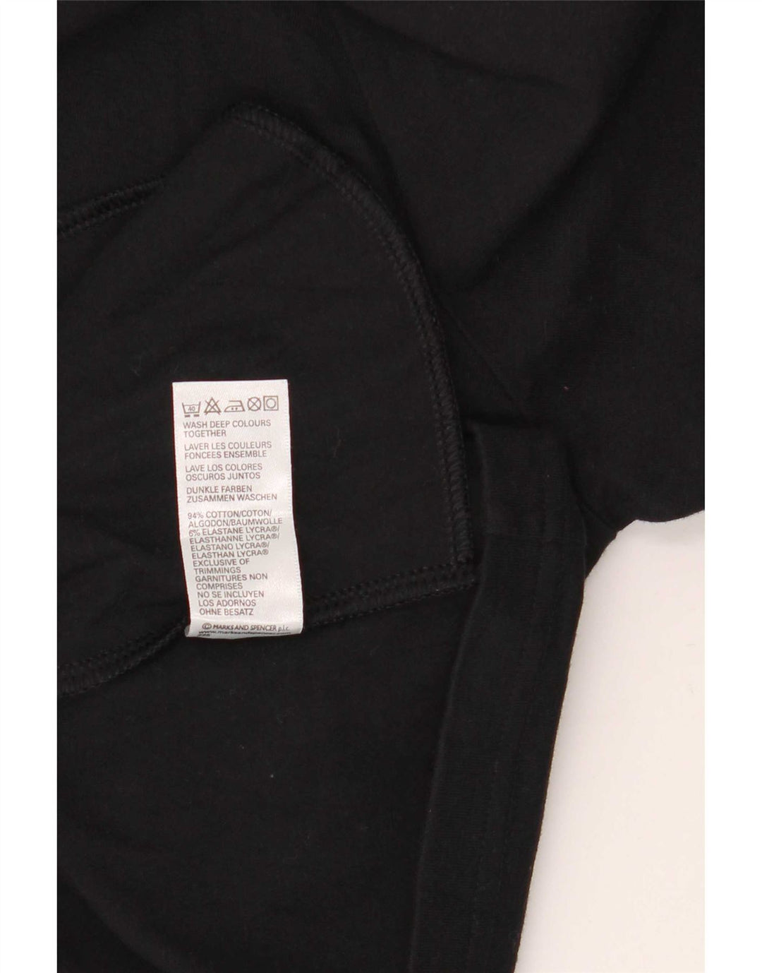 Giacca da ginnastica da donna Marks & Spencer UK 16 grande cotone nero