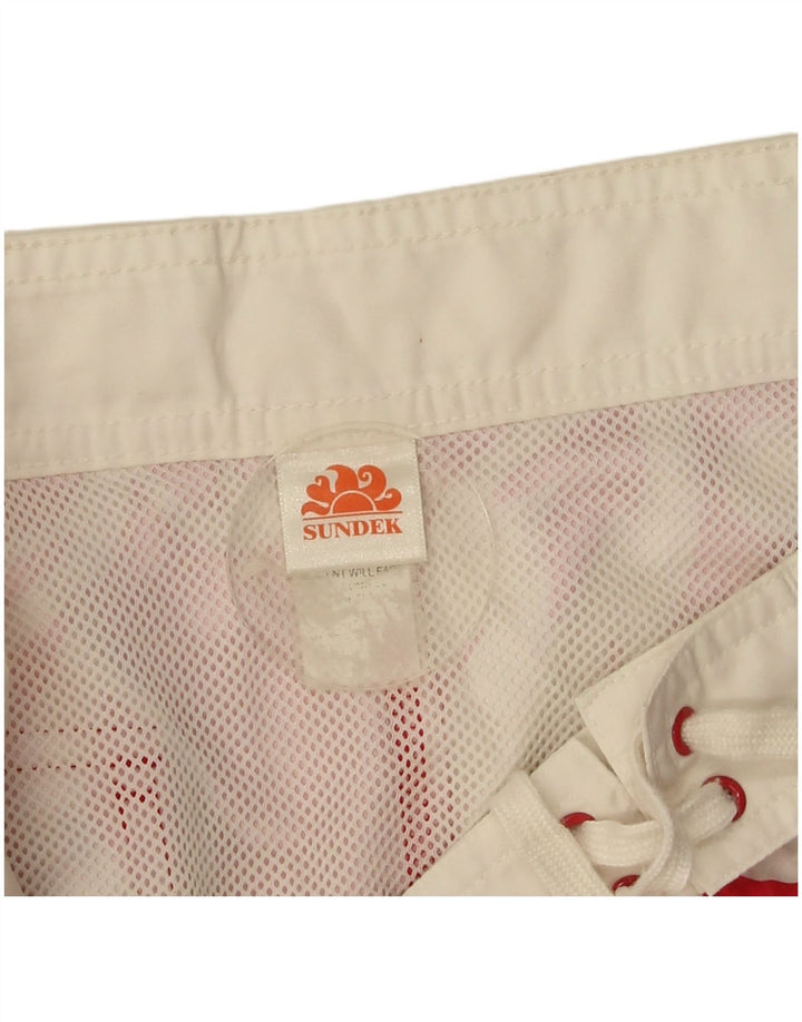 Pantaloncini da bagno da uomo Sundek Poliestere floreale rosso medio
