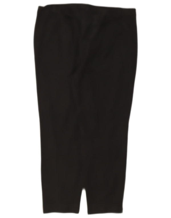 Pantaloni da abito corto Marks & Spencer da donna UK 16 Large W34 L25 Nero