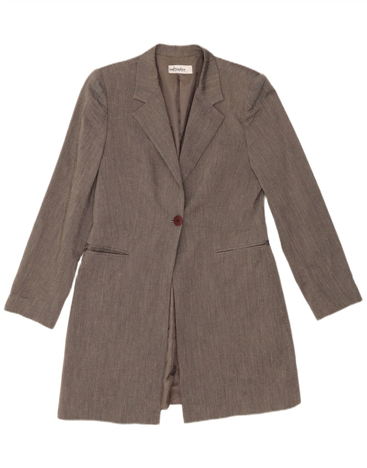 Giacca blazer da donna a 1 bottone lungo Metaphor IT 42 Viscosa grigio medio
