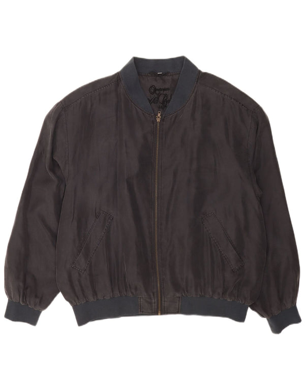 Giubbotto bomber vintage da uomo UK 42 XL blu navy classico