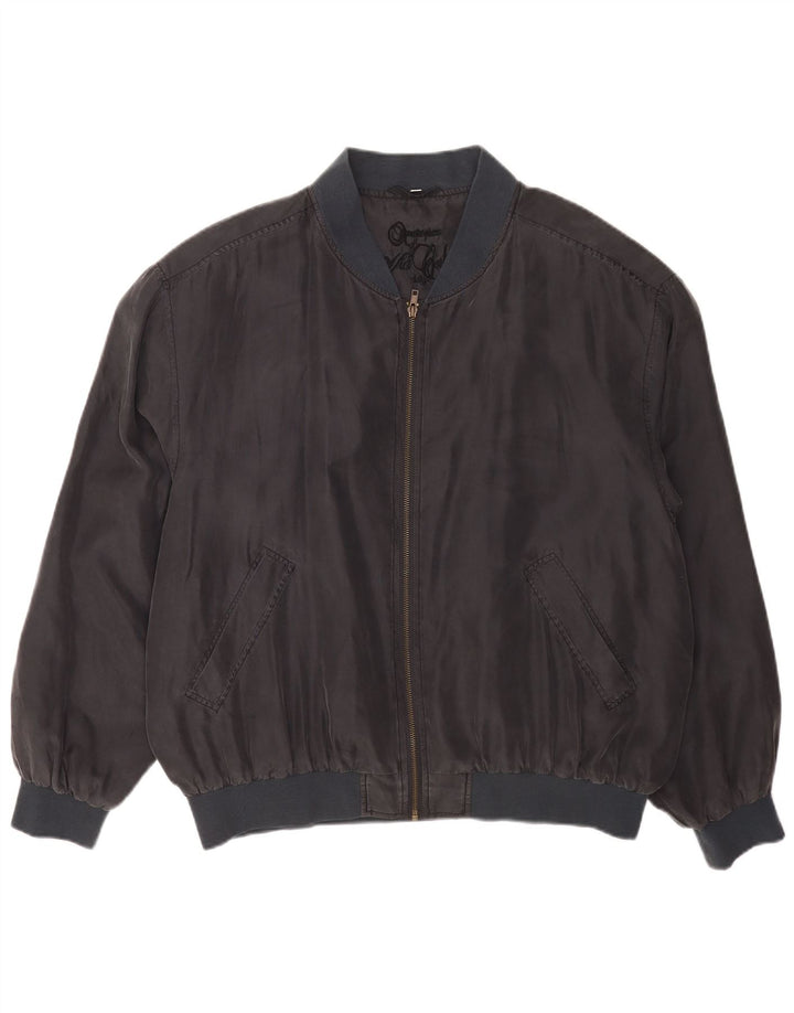 Giubbotto bomber vintage da uomo UK 42 XL blu navy classico
