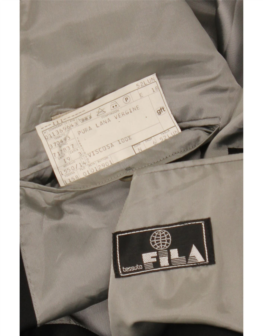 Giacca blazer doppiopetto da donna Fila IT 52 2XL Lana gessata nera