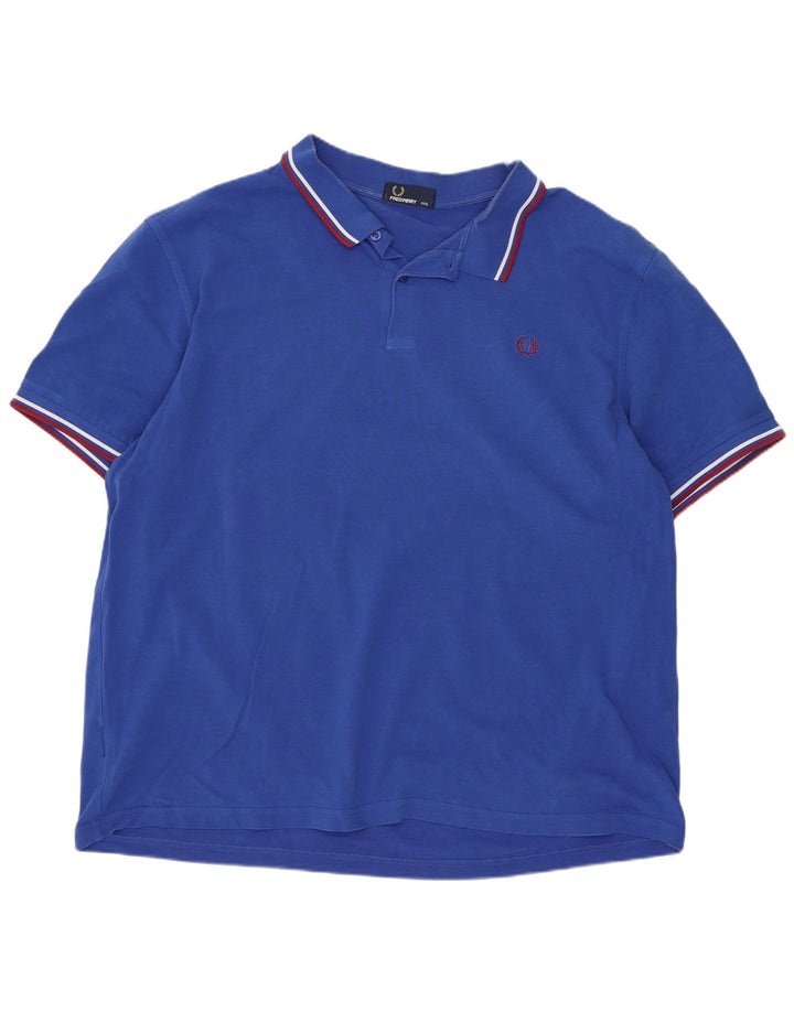 Polo da uomo Fred Perry 3XL in cotone a righe blu