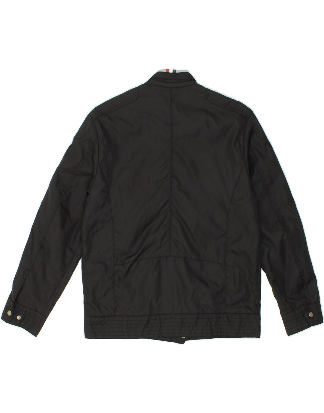 VINTAGE Boys Graphic Windbreaker Jacket 11-12 Years Black Colourblock Vintage Vintage and Second-Hand Vintage from Messina Hembry 