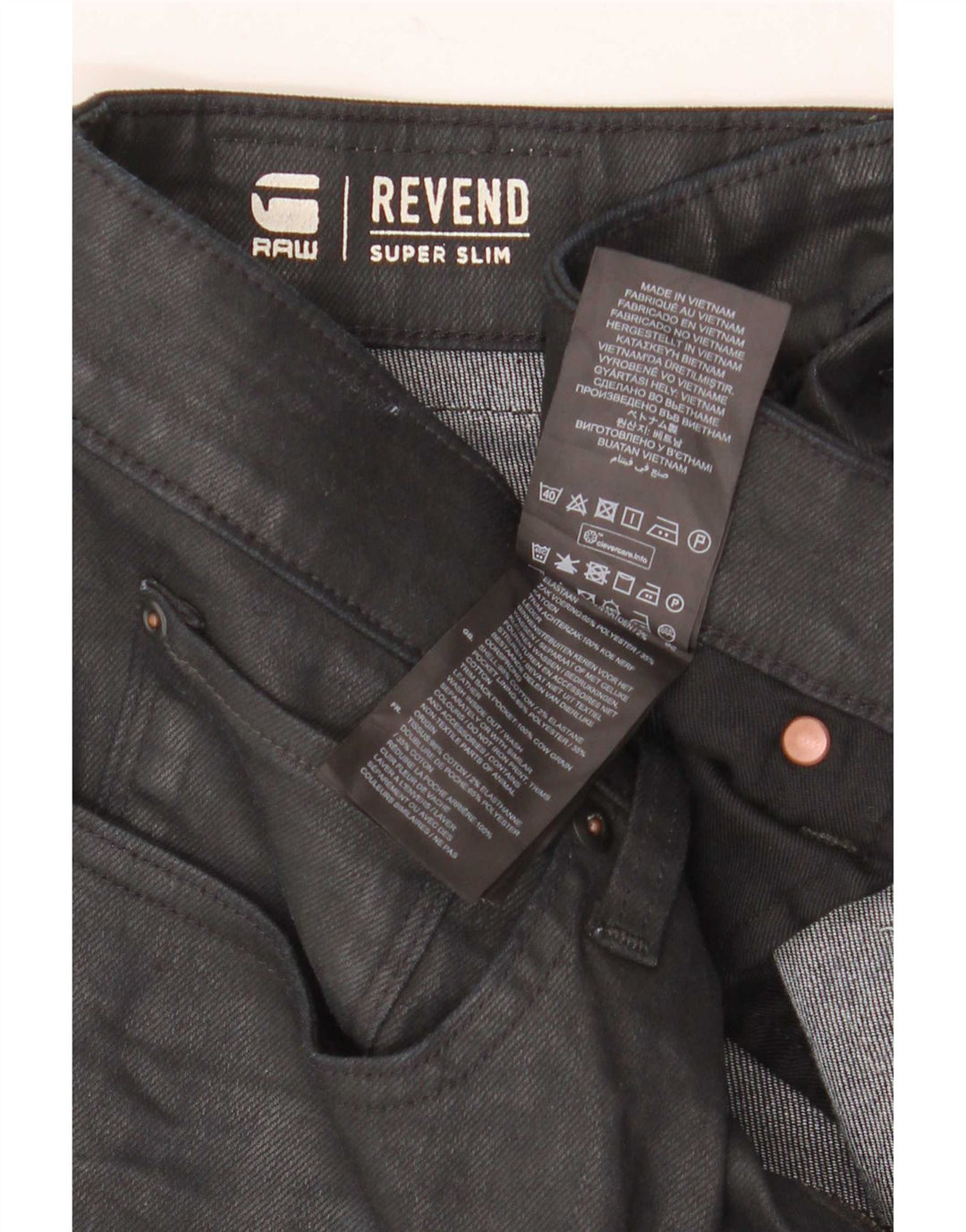 Jeans super slim G-Star Revend da uomo W31 L32 cotone nero