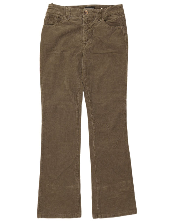 EMPORIO ARMANI Pantaloni da donna in velluto a coste bootcut W29 L31 cotone kaki