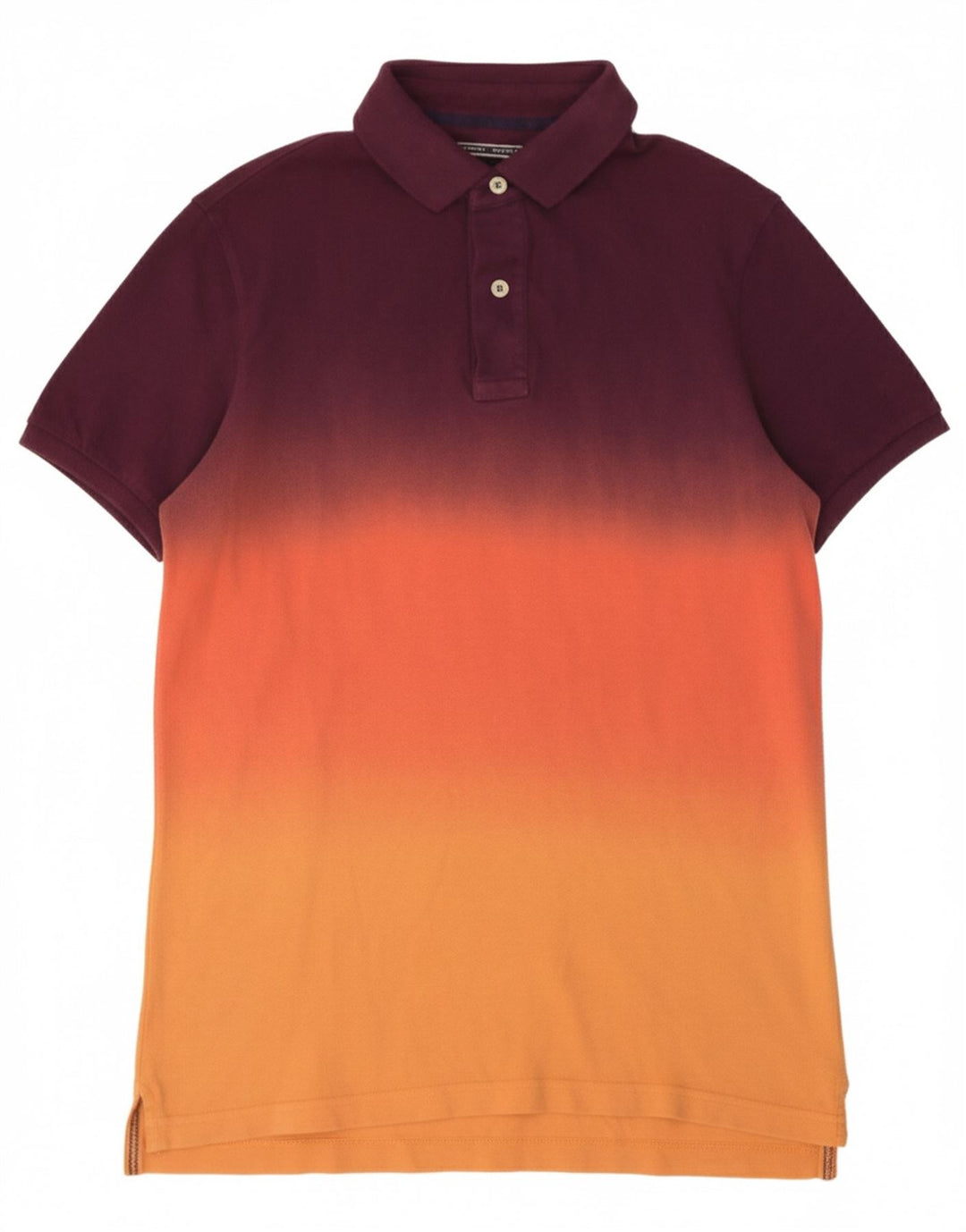 TOMMY HILFIGER Mens Slim Fit Polo Shirt Medium Multicoloured Colourblock