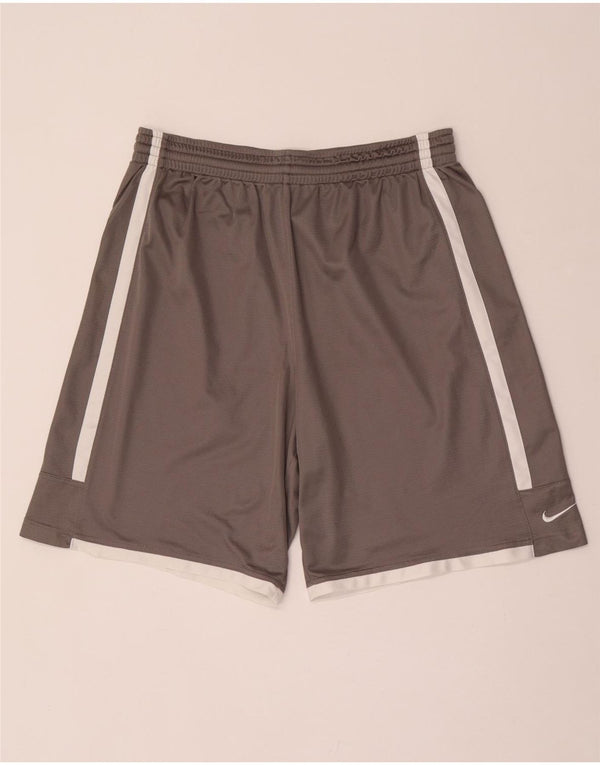 Pantaloncini sportivi Nike Dri Fit da uomo XL in poliestere color block grigio