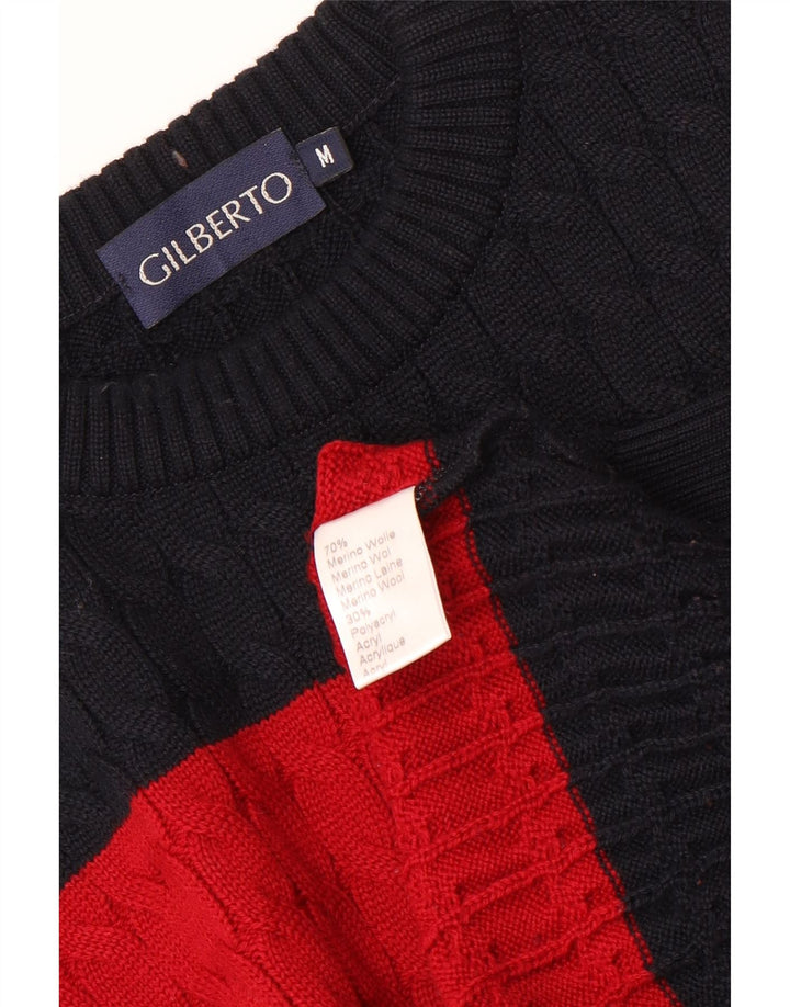 GILBERTO Maglione girocollo da uomo color block medio multicolore