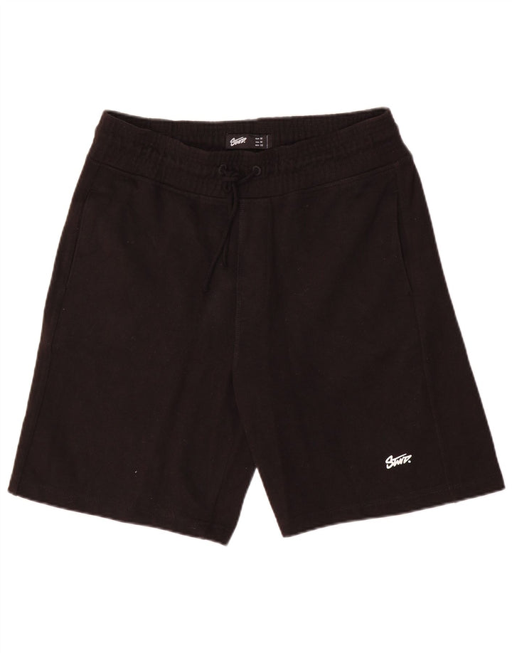 Pantaloncini sportivi da uomo Pull & Bear medio cotone nero