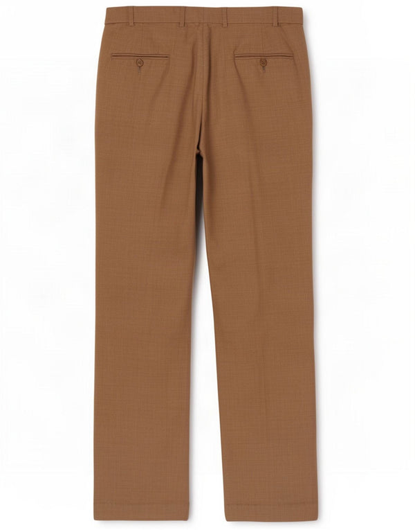 Pantaloni da abito da uomo con pegging Madison Brooks Brothers W38 L33 Lana beige