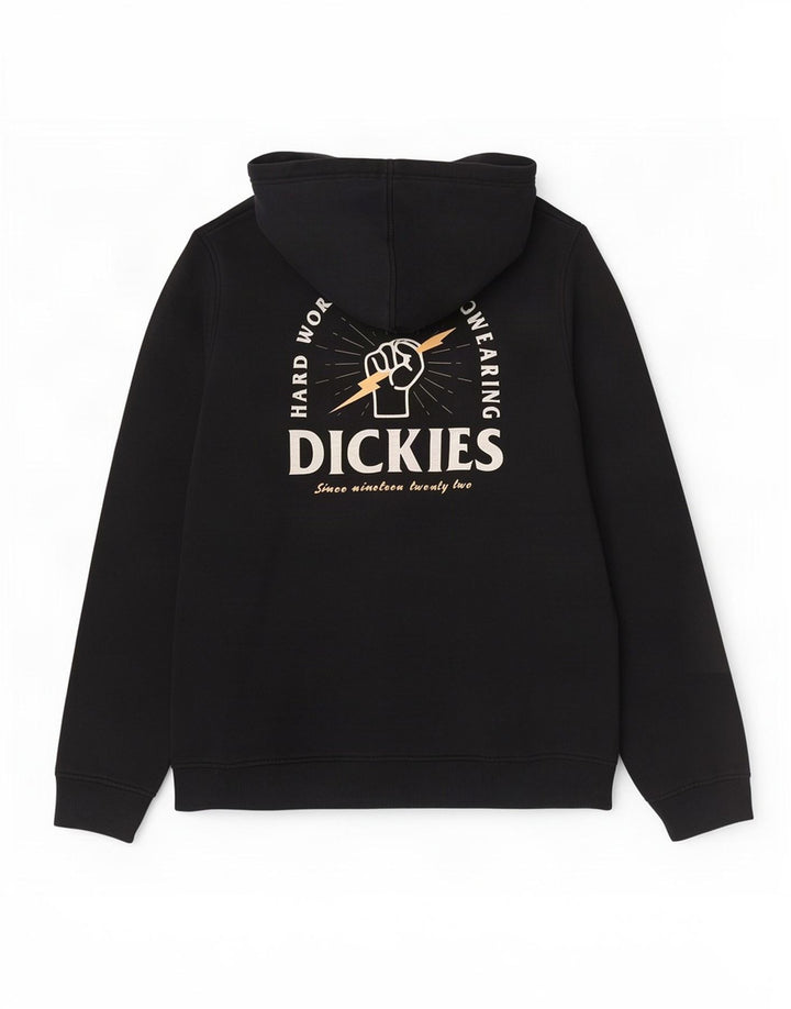Dickies Felpa con cappuccio grafica da uomo in cotone nero medio