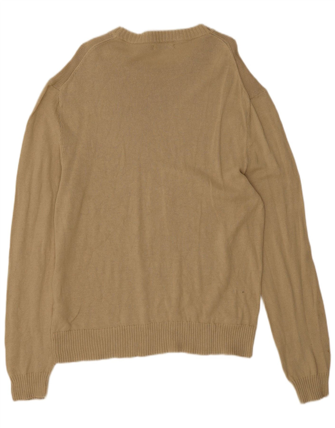 Maglione maglione girocollo da uomo Zara grande in cotone beige