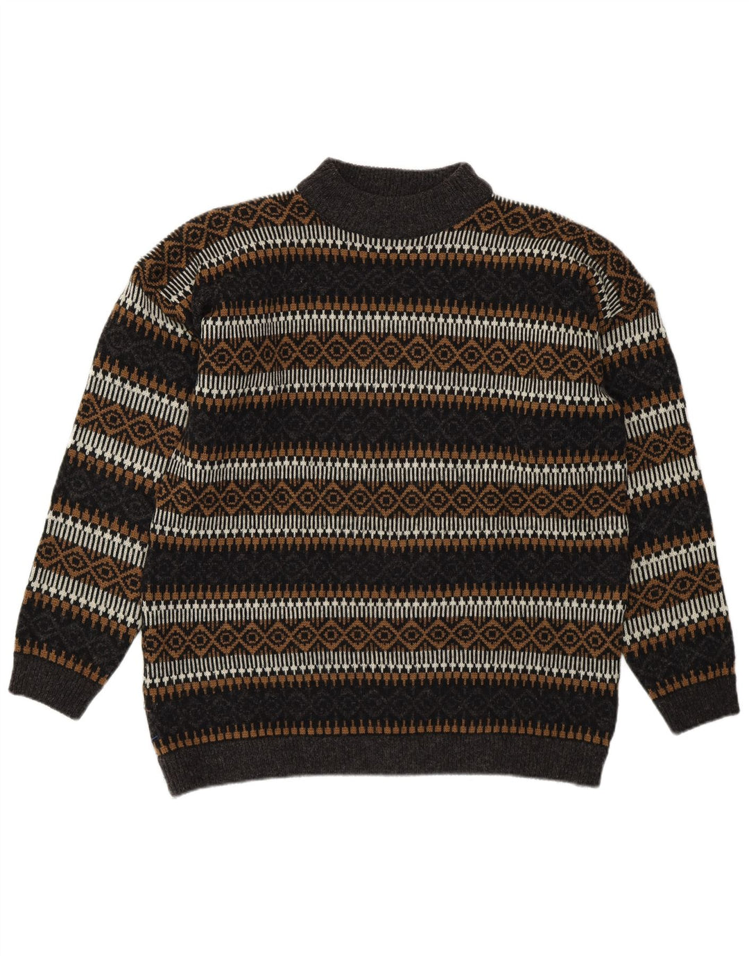 Maglione maglione collo alto da uomo Esprit EU 36 piccolo motivo geometrico multicolore