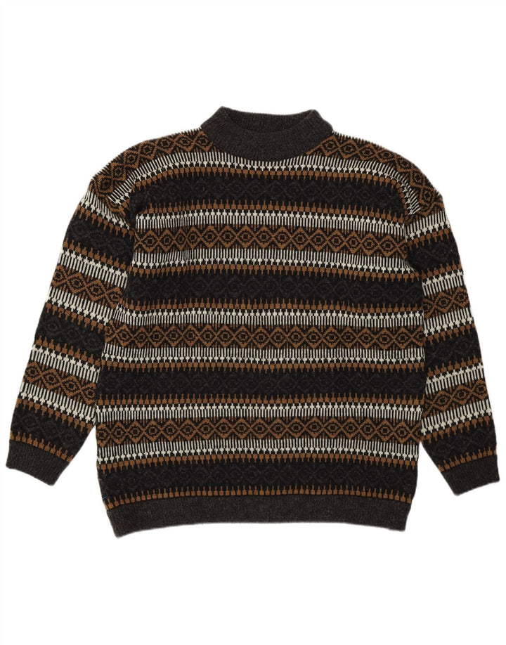 Maglione maglione collo alto da uomo Esprit EU 36 piccolo motivo geometrico multicolore