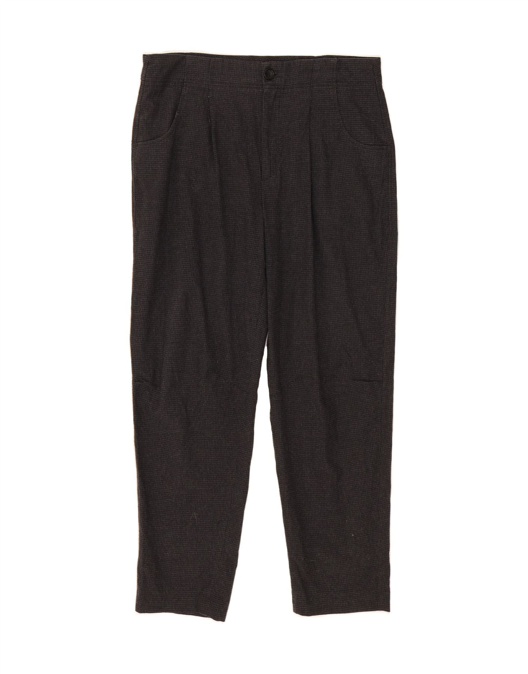 MASSIMO DUTTI Mens Casual Trousers EU 42 Large W34 L28 Grey Houndstooth Vintage Massimo Dutti and Second-Hand Massimo Dutti from Messina Hembry 