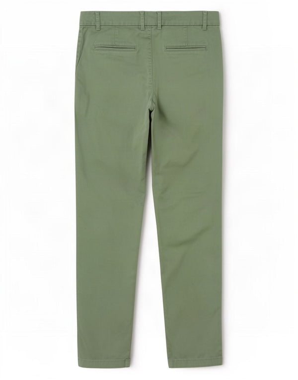 Pantaloni chino dritti da donna Fat Face UK 12 medio W30 L30 cotone verde