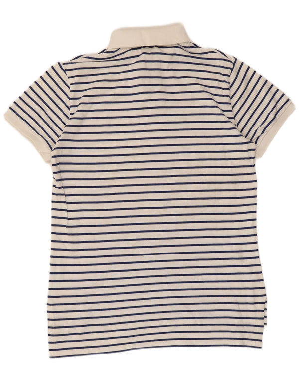 Polo Ralph Lauren Mens Custom Fit Polo Shirt Large Navy Blue Striped Cotton