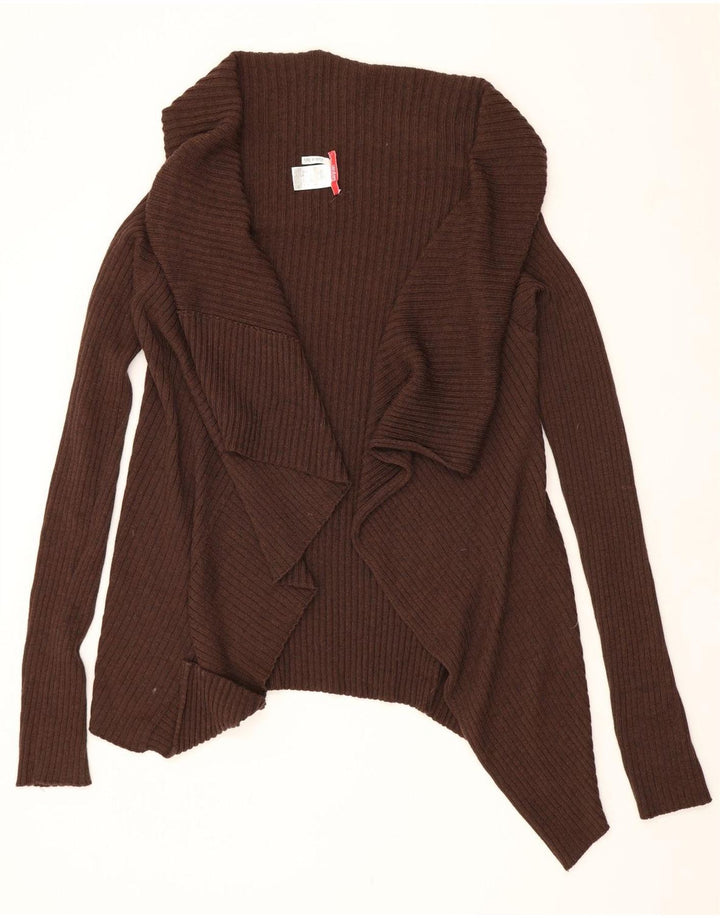 LIU JO Womens Open Cardigan Sweater UK 14 Medium Brown Wool Vintage Liu Jo and Second-Hand Liu Jo from Messina Hembry 