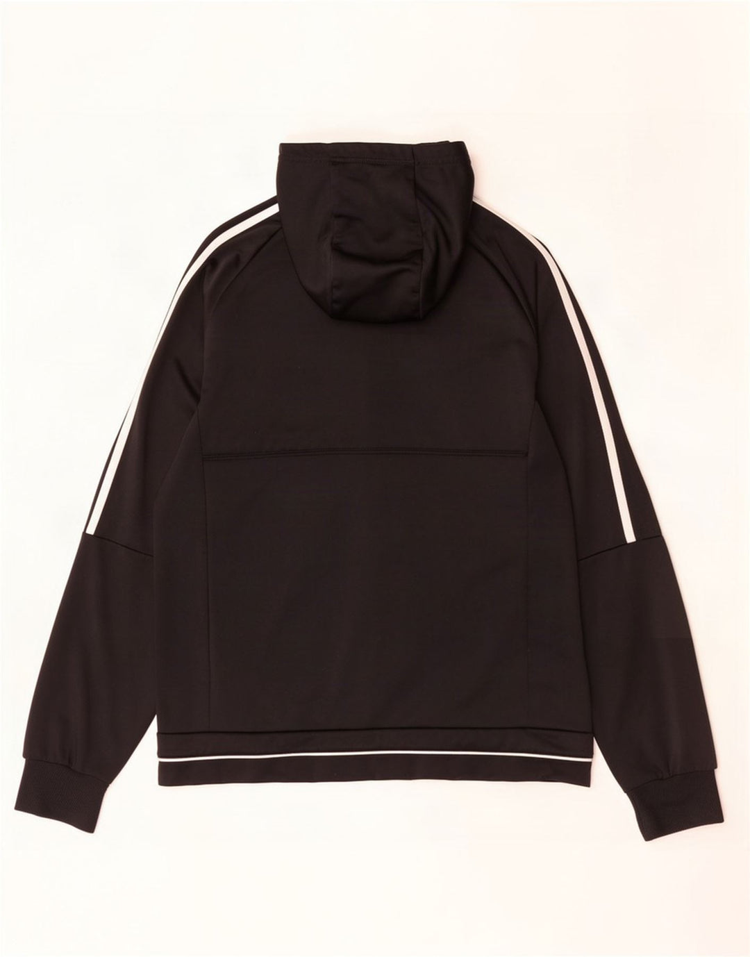 Giacca da ginnastica da uomo con cappuccio Adidas, media, nera, in poliestere