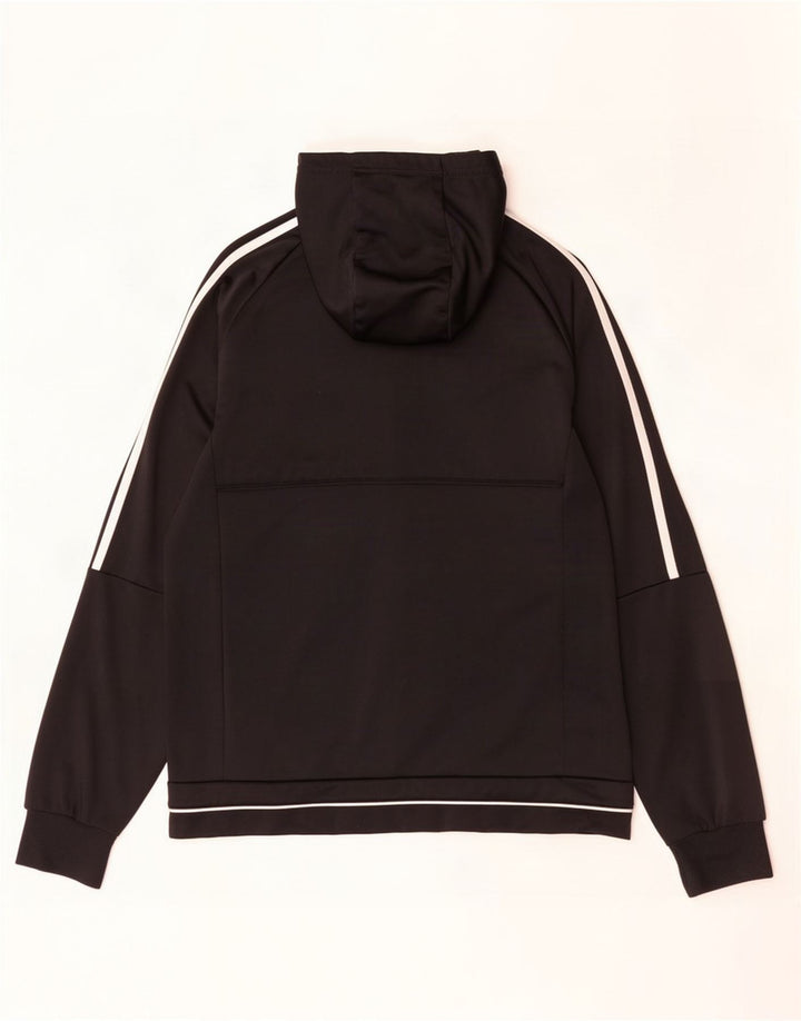Giacca da ginnastica da uomo con cappuccio Adidas, media, nera, in poliestere