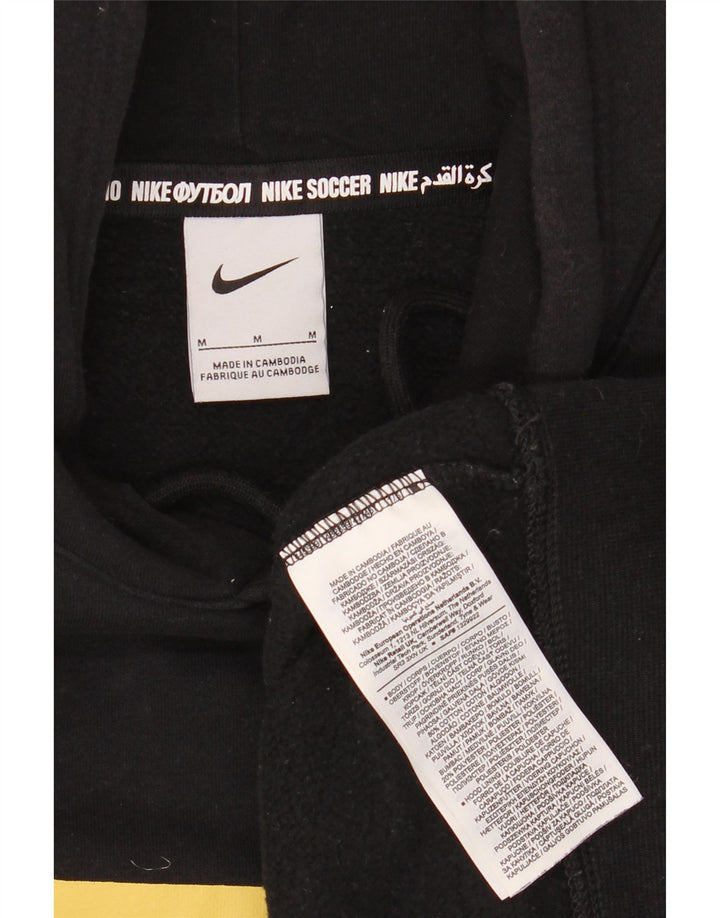NIKE Mens Graphic Hoodie Jumper Medium Black Cotton Vintage Nike and Second-Hand Nike from Messina Hembry 