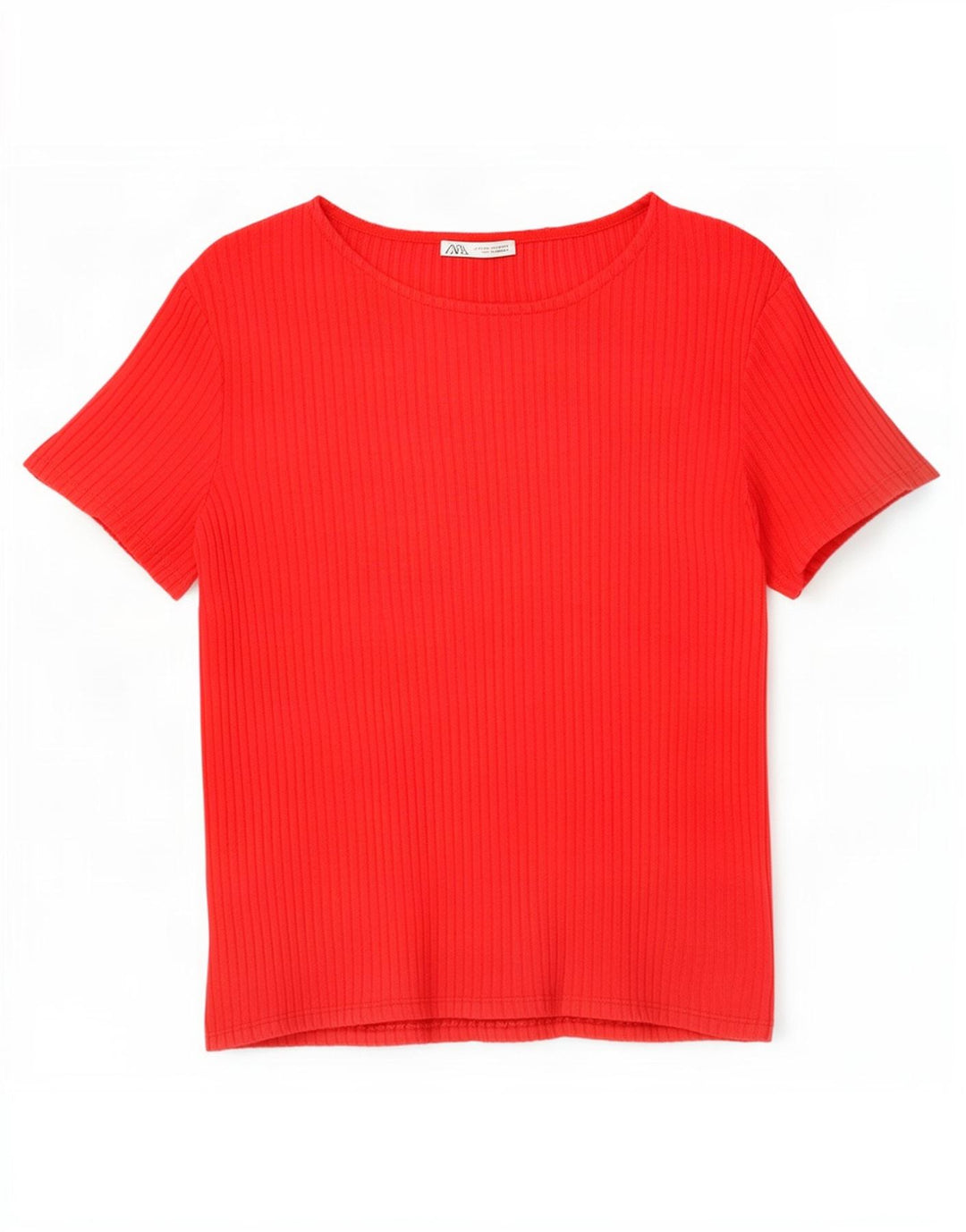 T-shirt Zara da donna Top UK 12 rosso medio in viscosa