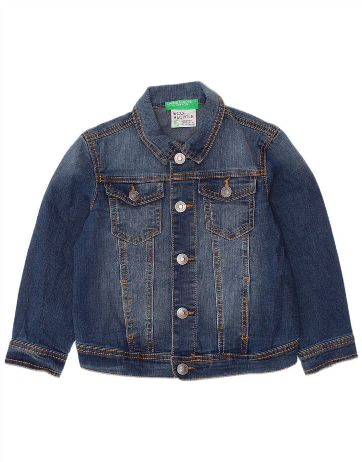 Giacca di jeans per ragazzi BENETTON 3-4 anni 2XS Blu Cotone