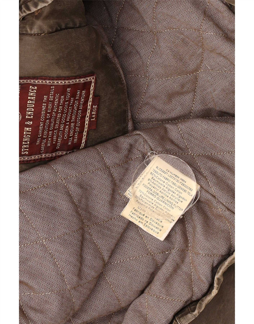 Giacca multiuso da uomo Marlboro Classics UK 40 grande cotone kaki