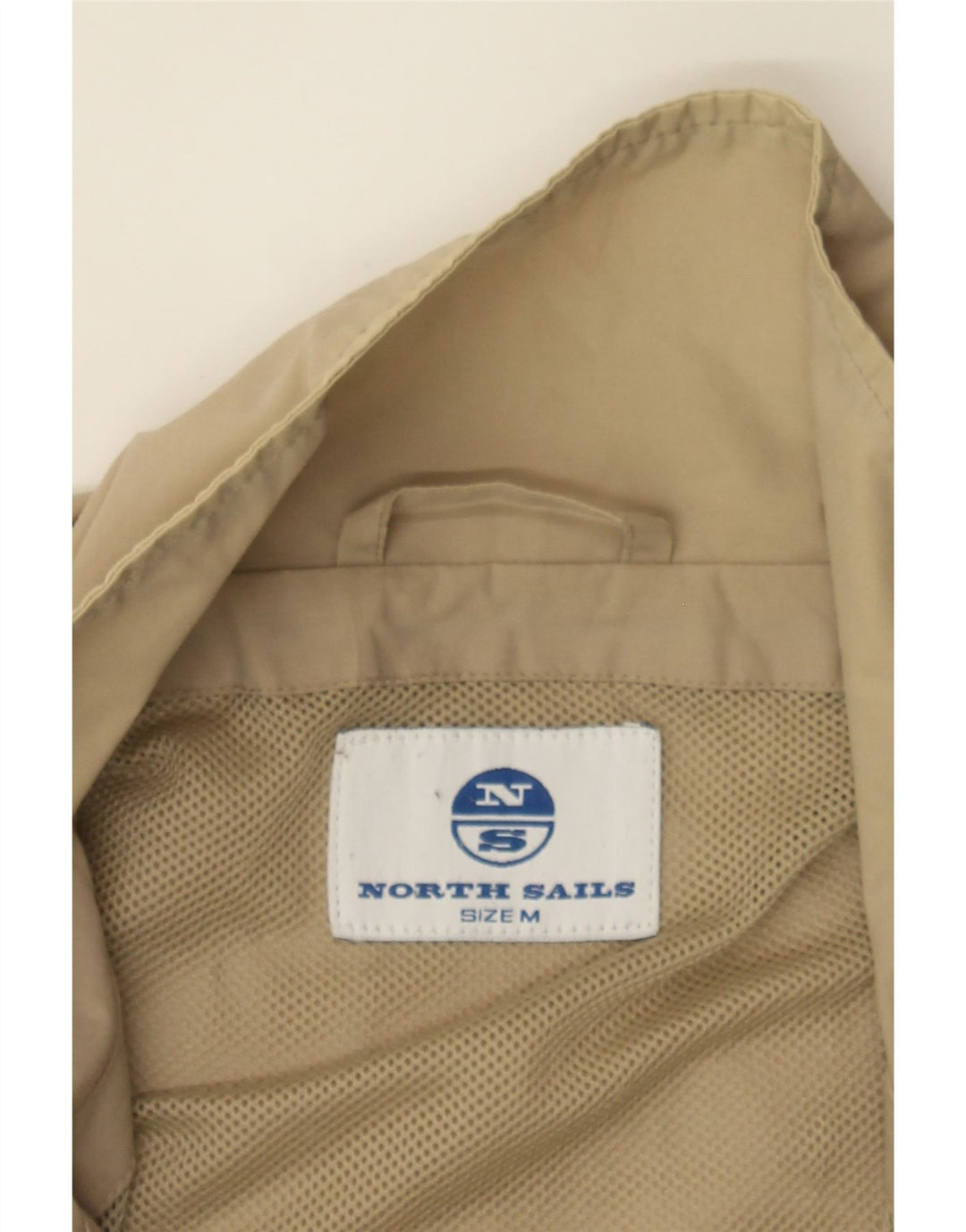 NORTH SAILS Mens Bomber Jacket UK 38 Medium Beige Nylon Vintage North Sails and Second-Hand North Sails from Messina Hembry 