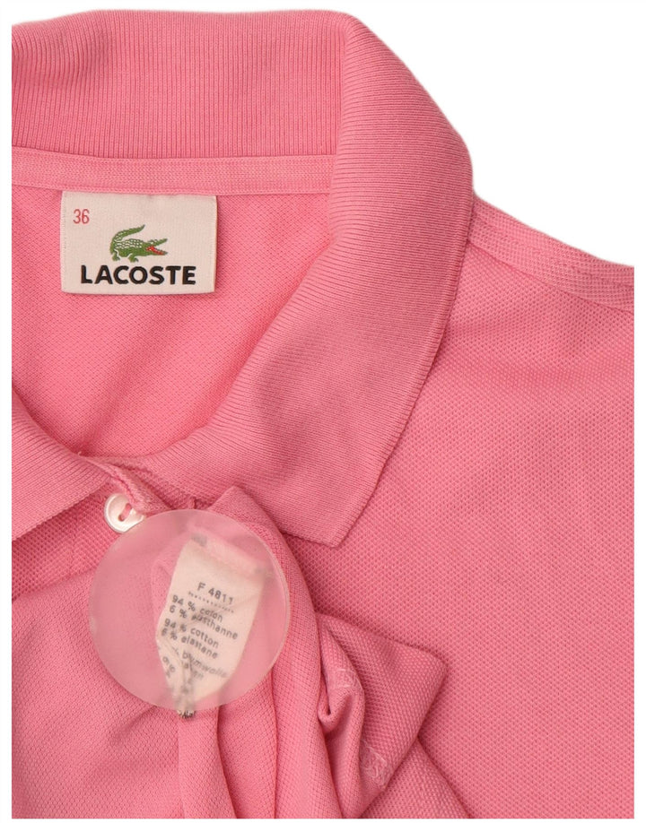 Polo da donna LACOSTE taglia 36 piccola in cotone rosa