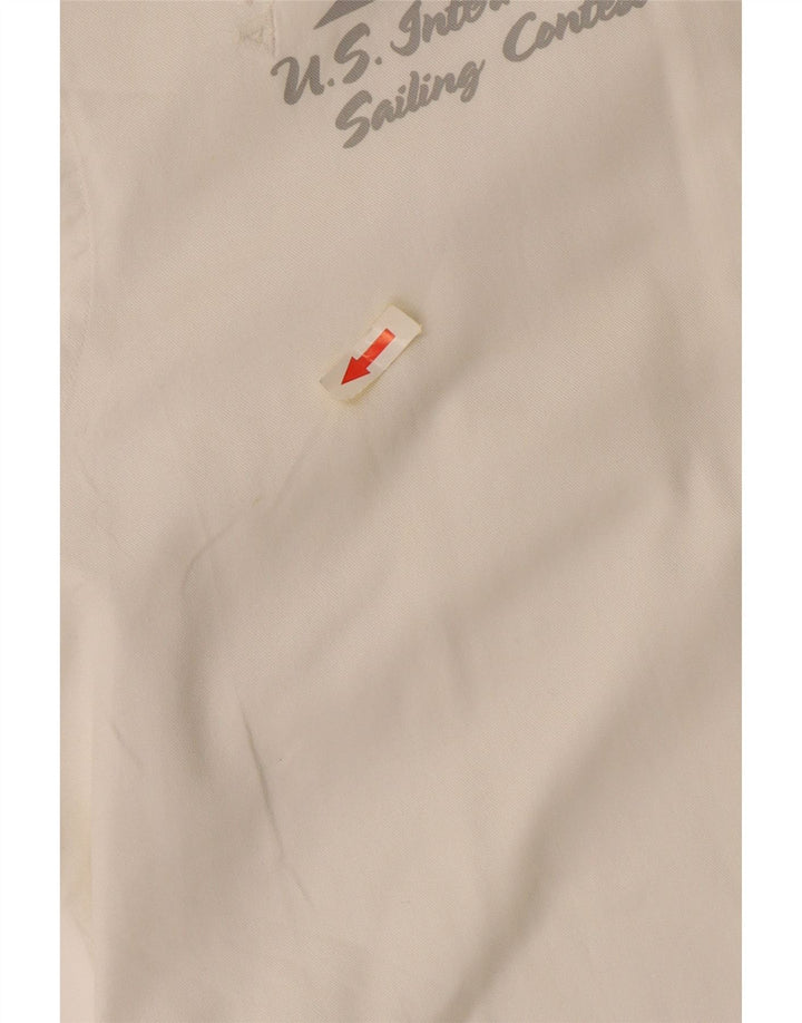 Camicia grafica da uomo North Sails 2XL in cotone bianco sporco