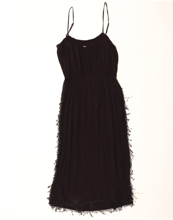 O'NEILL Womens Slip Dress UK 12 Medium Black Viscose Vintage O'Neill and Second-Hand O'Neill from Messina Hembry 