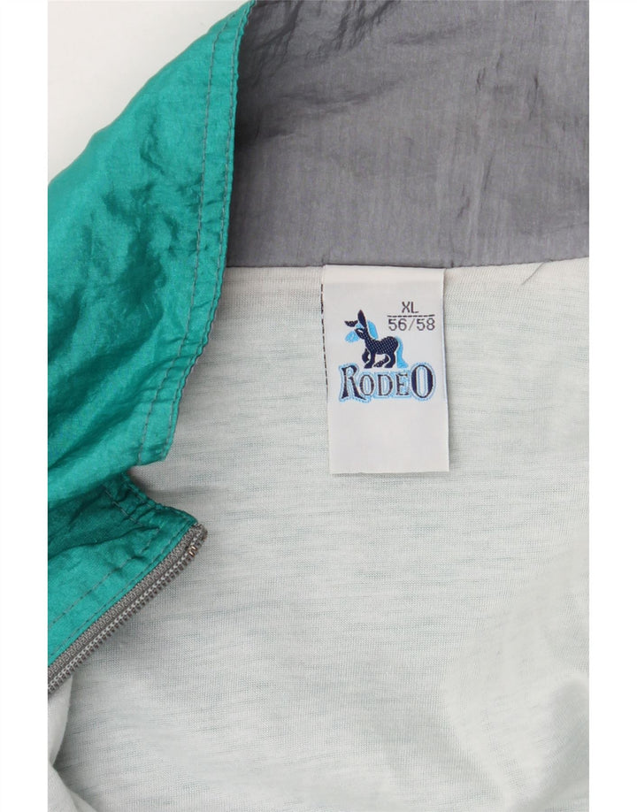 Giacca da tuta da uomo Rodeo XL in poliammide color block grigio