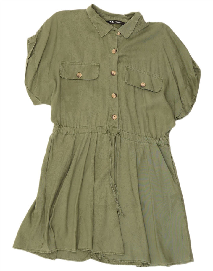 Abito basic da donna Zara UK 14 grande color cachi