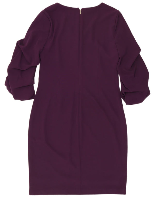 Abito tubino Dkny da donna con maniche a 3/4 US 6 viola medio