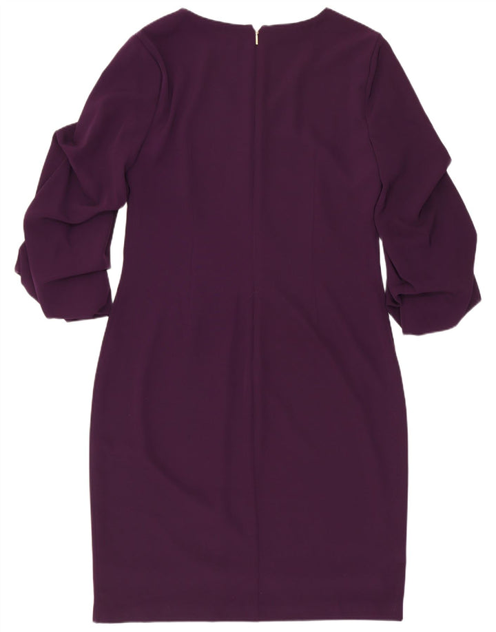 Abito tubino Dkny da donna con maniche a 3/4 US 6 viola medio