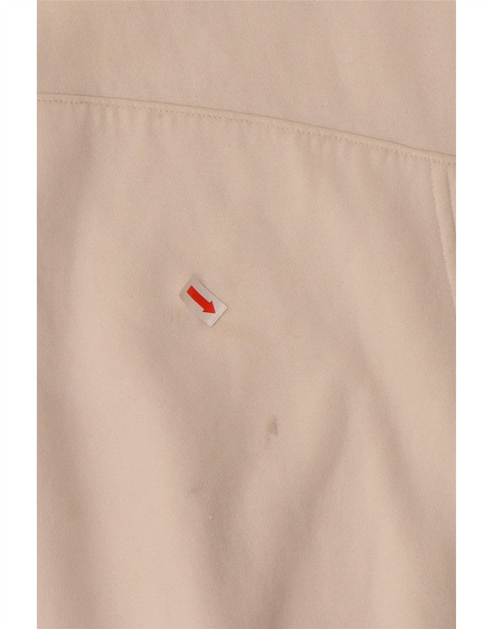 NIKE Mens Hoodie Jumper Small Off White Cotton