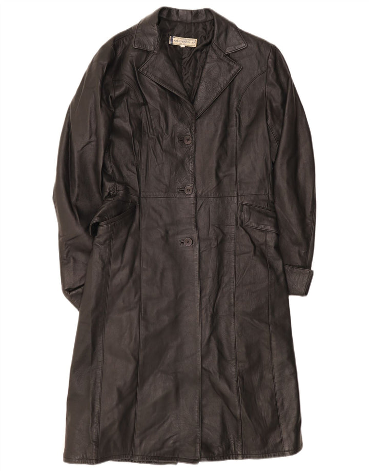 Cappotto in Pelle Donna Masterpelle IT 44 Medio Nero