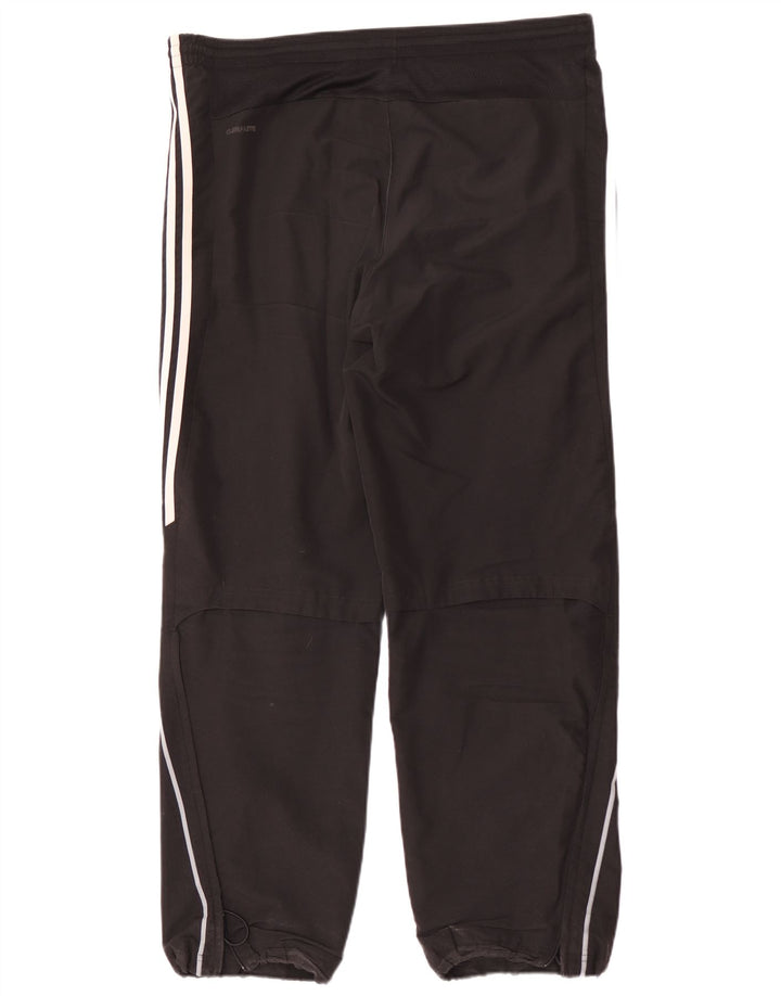 Pantaloni da tuta da uomo Adidas medi neri in poliestere sportivo