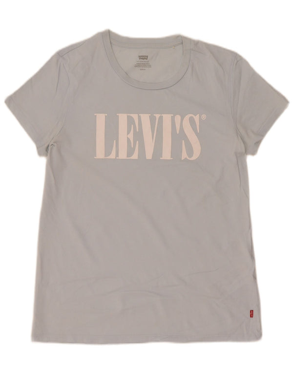 T-shirt grafica da uomo Levi's Top UK 10 piccola in cotone blu