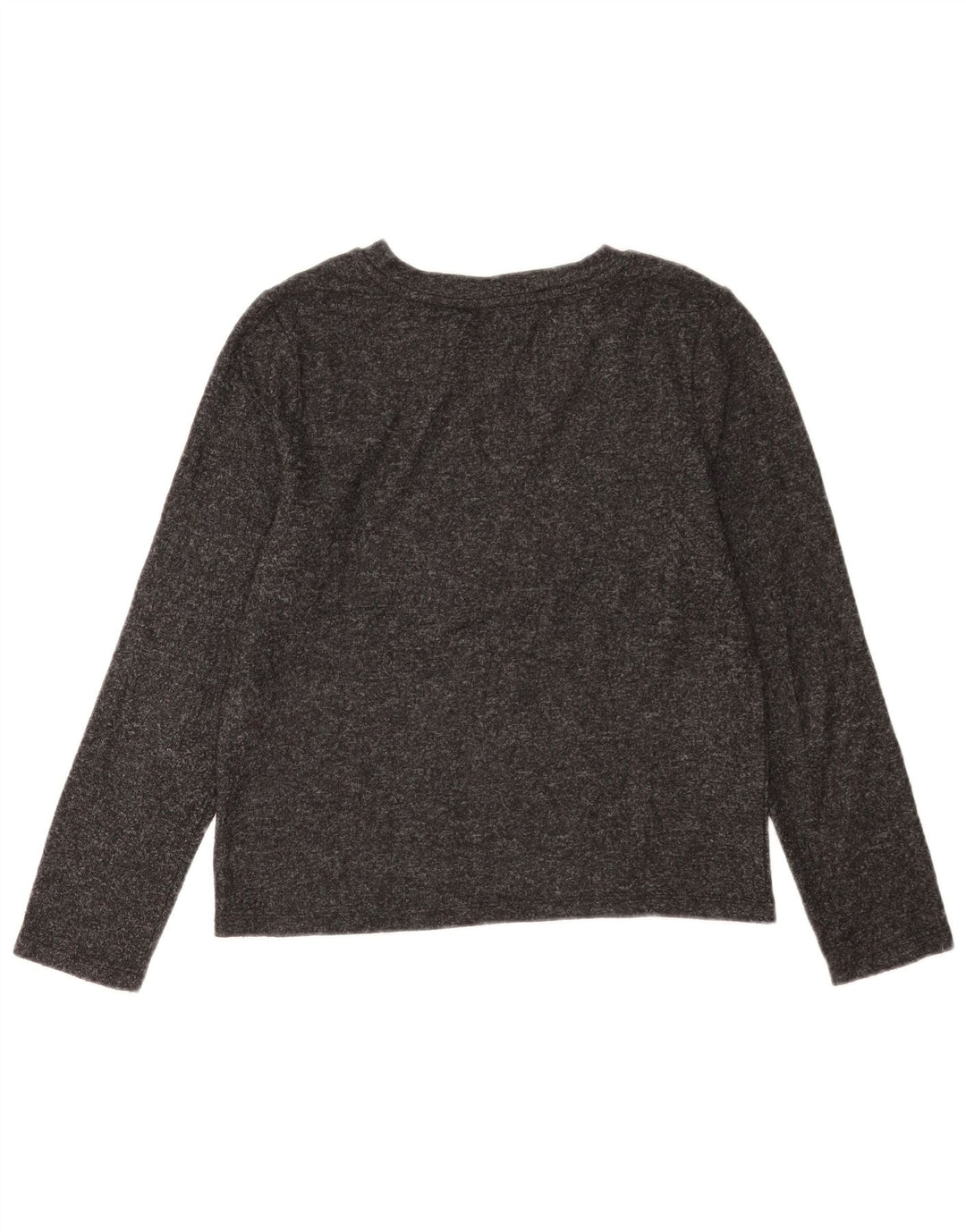 Marks & Spencer Top da donna a maniche lunghe UK 12 Poliestere grigio medio
