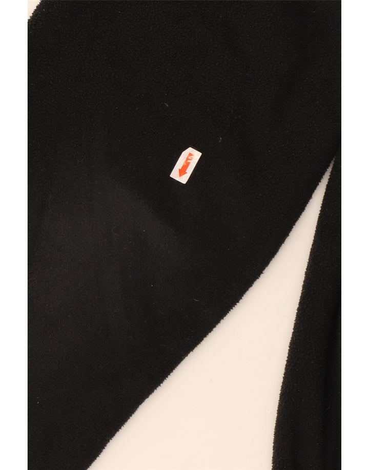 Maglione in pile Columbia da uomo con zip e collo, grande, in poliestere nero