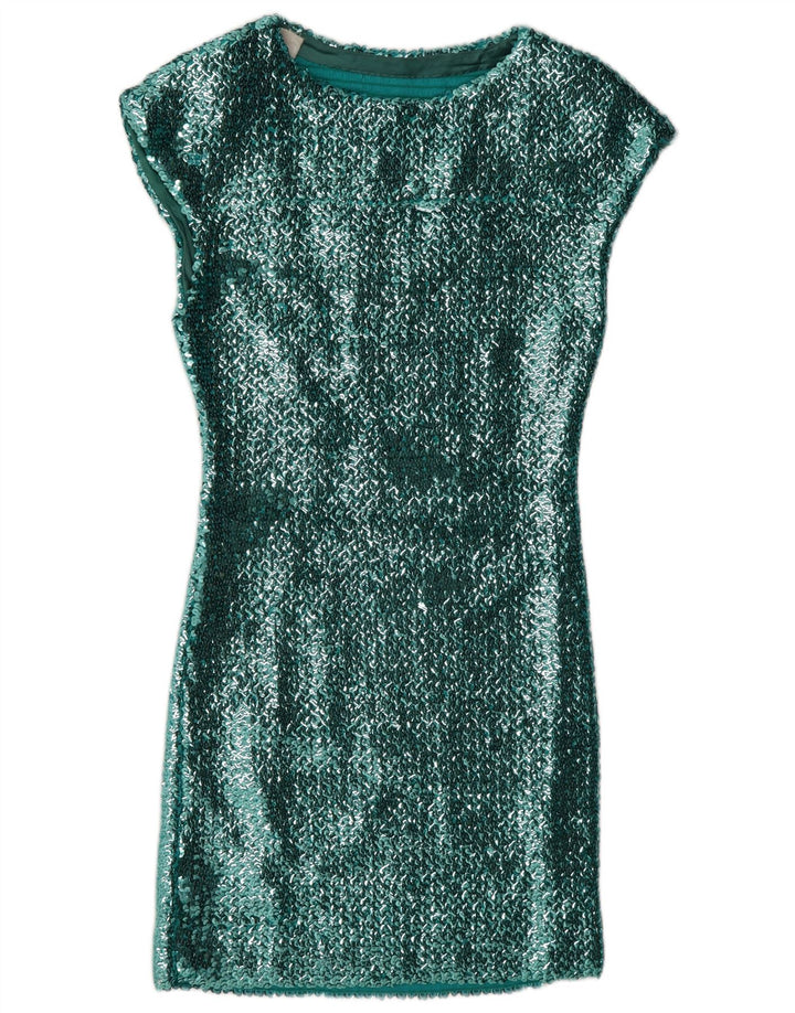 Abito tubino vintage da donna UK 10 piccolo verde