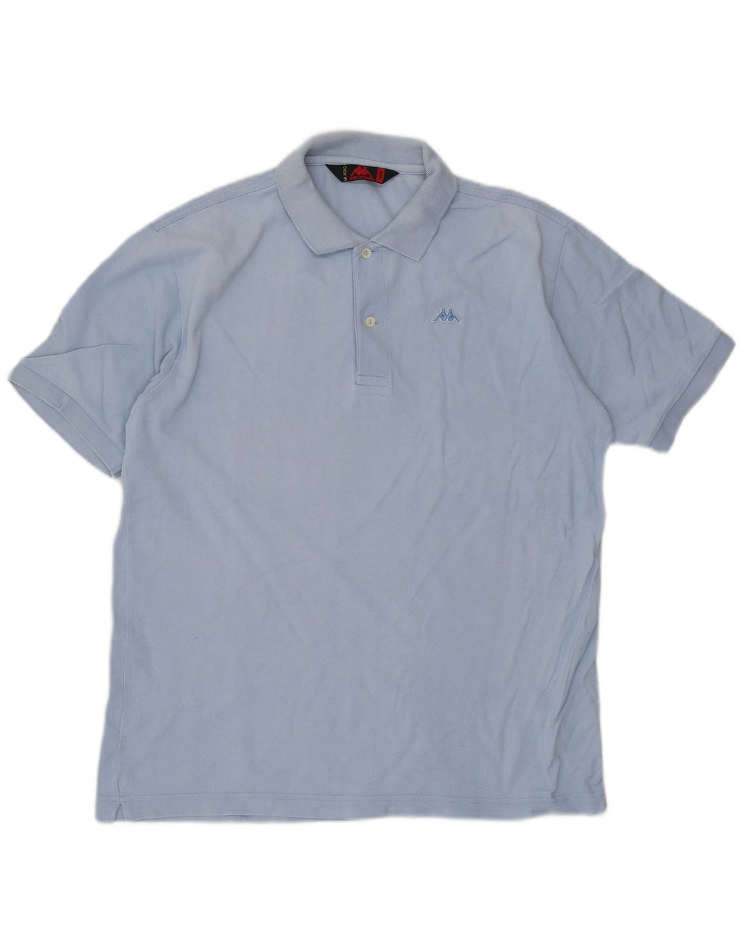 Polo Kappa Uomo Large Blu In Cotone