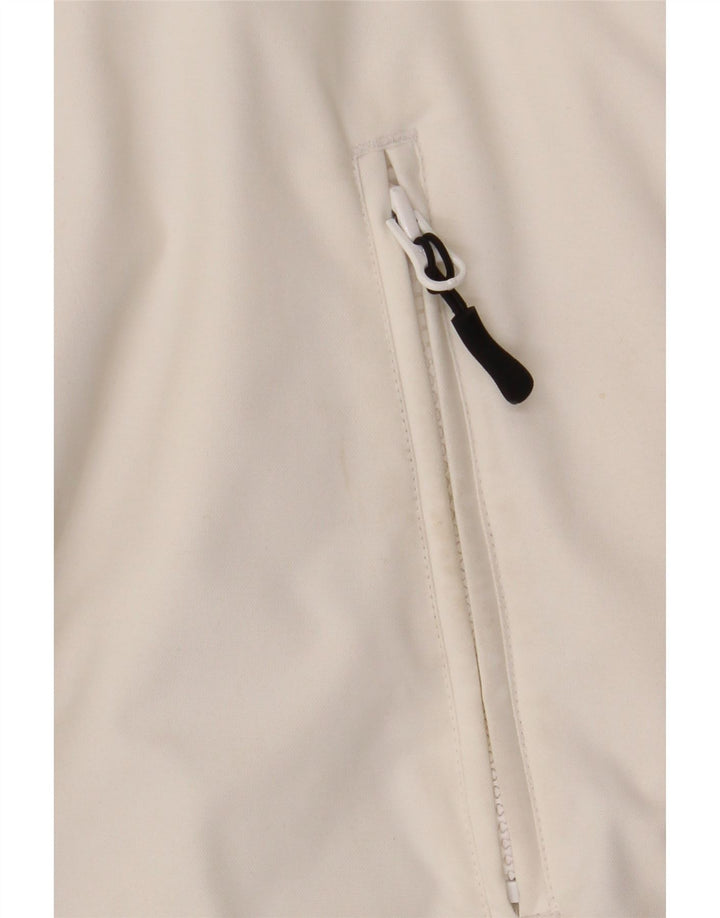 Giacca imbottita con cappuccio da uomo Adidas UK 38 nylon bianco medio