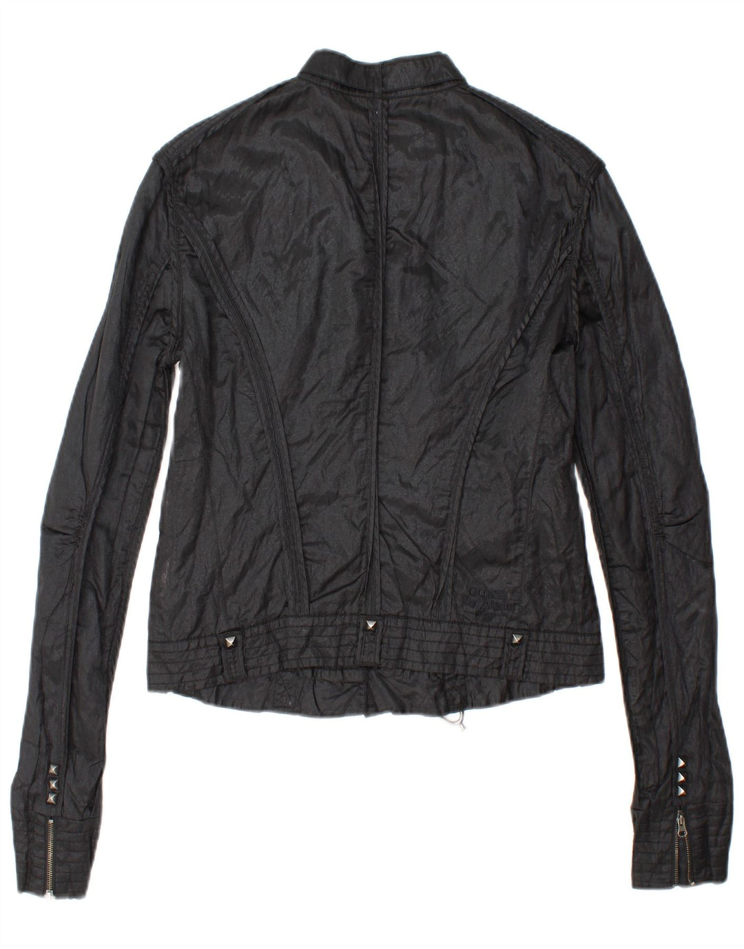 Giacca utility corta GUESS da donna UK 14 grande cotone nero