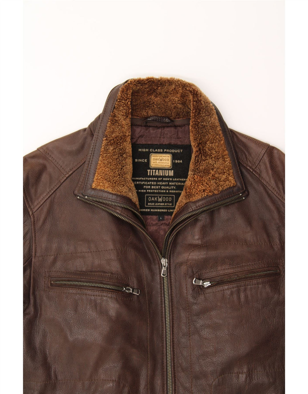 Giacca in pelle da uomo OAKWOOD UK 40 grande marrone